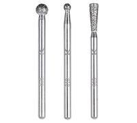 wolfcraft Set di molette diamante, sferiche e cilindriche, 3 pezzi I 5988000 I Per levigare ceramica, vetro, piastrelle e metalli non ferrosi