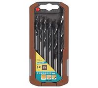 wolfcraft Set di punte elicoidali per legno, Ø 3-10 mm, da 6 pz. I 7108000 I Per forare il legno dolce