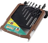 wolfcraft Set di punte per legno elicoidali CV da 7 pezzi, 7107000