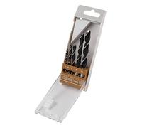 wolfcraft Set di punte elicoidali per legno, Ø 4-10 mm, da 5 pz. I 8458000 I Per forare il legno dolce