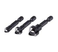 wolfcraft Set di svasatori trasversali WS da 3 pezzi, codolo esagonale, 4375000