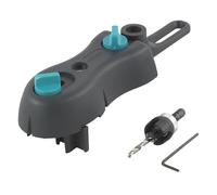 wolfcraft Set foratura terrazze 3 pezzi, guida e punta con svasatore | Guida regolabile 100-145 mm per allineare fori nelle fughe e punta HSS con svasatore e arresto di profondità. 6960000