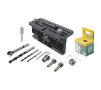wolfcraft Set Giunzioni Eccentriche Mobili, Dima per Foratura e Tasselli