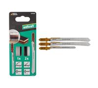 wolfcraft Set Lame per Seghetto Alternativo per Realizzazione Mobili, 3 Pezzi - Tagli Dritti, Curvi e Fini in Legno Rivestito, Legno Duro e MDF fino a 20 mm, Mirror-Cut - 2391000