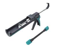 wolfcraft Set pistola silicone MG 400 + lisciafughe PRO FINE, 2 pezzi