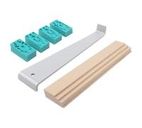 wolfcraft Set Posa Laminato e Parquet, Kit 22 Pezzi con Barra e Blocchetto | Kit completo con barra di trazione, blocco di battitura e 20 cunei distanziatori per pavimenti in sughero. Art. 6931000