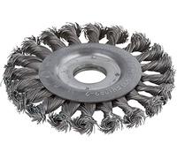 wolfcraft Spazzola a disco con filo d'acciaio intrecciata, 2148000