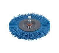 wolfcraft Spazzola a disco con filo di nylon, delicata Ø 100 mm I 2727000 I Per lavori di pulizia e per una lucidatura delicata di legno e lamiera