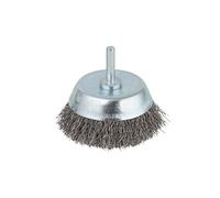 wolfcraft spazzola a tazza in filo d'acciaio per metallo, legno e pietra, ø 75 mm - 8473000- ideale per la preparazione alla saldatura e alla bonifica