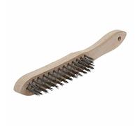 wolfcraft Spazzola manuale con filo d'acciaio, modello in legno, 2723000