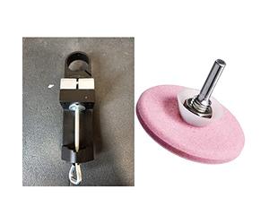 wolfcraft Supporto universale, in alluminio pressofuso, orientabile, 4800000 & Mola per affilare coltelli e forbici, 2140000