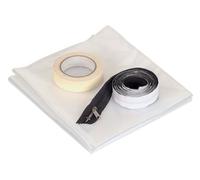 wolfcraft Telo antipolvere, 1250 mm, 3 pz. I 4005000 I Telo in pellicola antistrappo per la protezione dei locali adiacenti