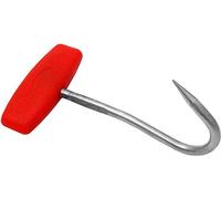 Wolfcut - Gancio a mano per macellaio, in acciaio inox, 11,5 cm/8 mm, rosso