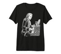 Wolfgang Amadeus Mozart Compositore Pianista Maglietta Premium