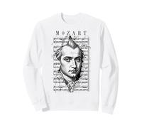 Wolfgang Amadeus Mozart Spartito Classico Note Vintage Felpa