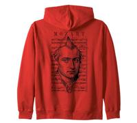Wolfgang Amadeus Mozart Spartito Classico Note Vintage Felpa con Cappuccio