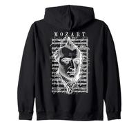Wolfgang Amadeus Mozart Spartito Classico Note Vintage Felpa con Cappuccio