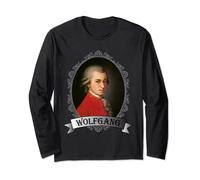 Wolfgang Amadeus Mozart T-Shirt Ritratto Maglia a Manica
