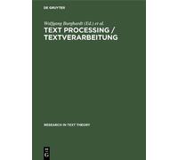 Wolfgang Burghardt Text Processing / Textverarbeitung (Copertina rigida)