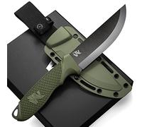 Wolfgang's W-SCANDI Angelmesser mit feststehender Klinge - Inkl. Scheide - Premium Survival- und Bushcraft-Messer aus D2-Stahl