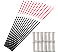 wolfman 12/24 PCS 30" Tiro con L'Arco Aste per Freccia Carbonio Albero della Spine 500 Tubo Dell'Albero Carbonio ID 6.2mm con Inserto Freccia per Arco Ricurvo Frecce da DIY (12Pcs, Rosso)