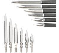 wolfman 12 PCS Tiro con L'Arco Punte di Freccia 100/125/150/200/250/300 Grano Punte da Campo Punta Freccia Pratica Acciaio Inossidabile Punto Elenco per Arco Ricurvo Arco Compound (5/16", 150 grani)