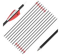 wolfman 32 Pollici 1000 Spine Tiro con L'Arco Freccia in Carbonio per Arco Ricurvo Arco Compound Frecce di Bersagli Frecce da per Arco Freccia Carbonio Frecce Adulti (12Pcs, Frecce Rosso)