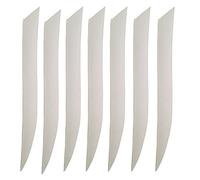 wolfman 50 PCS Tiro con L'Arco Piuma di Frecce Impennata 5 Pollici Pale di Tacchino Naturale Ala Destra per La Caccia Mira Freccia (Bianco)