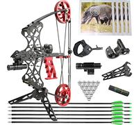 wolfman Arco Compound 35 Lbs Arco Composto Doppio Uso Kit Arco Compound A Sfera In Acciaio CNC Al-6061 Arco con Mano Destra e Sinistra per Piccoli Tiri di Caccia e Pesca Tiro con L'Arco