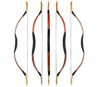 wolfman Arco Tradizionale Arco Ricurvo Long Arco Sportivo Tiro con L'Arco Arco da DIY Arco di Legno Asiatico Arco Mongolo per Adulti Adolescente Principiante Mano Sinistra Destra(C, 40Lbs)