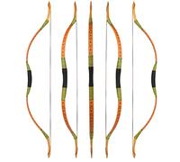wolfman Arco Tradizionale Arco Ricurvo Long Arco Sportivo Tiro con L'Arco Arco da DIY Arco di Legno Asiatico Arco Mongolo per Adulti Adolescente Principiante Mano Sinistra Destra(B, 12Lbs)