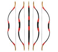 wolfman Arco Tradizionale Arco Ricurvo Long Arco Sportivo Tiro con L'Arco Arco da DIY Arco di Legno Asiatico Arco Mongolo per Adulti Adolescente Principiante Mano Sinistra Destra(I, 30Lbs)