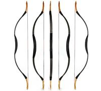 wolfman Arco Tradizionale Arco Ricurvo Long Arco Sportivo Tiro con L'Arco Arco da DIY Arco di Legno Asiatico Arco Mongolo per Adulti Adolescente Principiante Mano Sinistra Destra(J, 20Lbs)