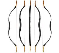 wolfman Arco Tradizionale Arco Ricurvo Long Arco Sportivo Tiro con L'Arco Arco da DIY Arco di Legno Asiatico Arco Mongolo per Adulti Adolescente Principiante Mano Sinistra Destra(D, 35Lbs)