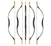 wolfman Arco Tradizionale Arco Ricurvo Long Arco Sportivo Tiro con L'Arco Arco da DIY Arco di Legno Asiatico Arco Mongolo per Adulti Adolescente Principiante Mano Sinistra Destra(Y, 50Lbs)
