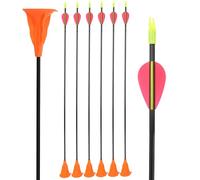 wolfman Frecce da tiro con Arco con Ventosa e Piume in Gomma Frecce da tiro con Arco ricurvo per Giochi al Chiuso e all'aperto attività per Famiglie per Tutte Le età (12pcs Blue)