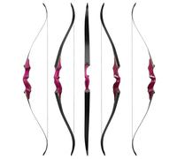 Wolfman Set Arco Ricurvo Archery 20 lb, Arco Scomponibile Destrorsso/Mancino per Adulti e Principianti, Ideale per Allenamenti e Caccia all'Aperto (Viola, Arco solo, Mano destra)