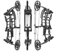 wolfman Set per arco compound da caccia a doppio uso, compatibile con frecce e pallini d'acciaio; impugnatura in alluminio lavorata a CNC; potenza di trazione 40-65 libbre (Solo l'arco)
