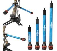 wolfman Stabilizzatore per arco da tiro con l'arco - Barra di bilanciamento in fibra di carbonio da 6/8/10/12 pollici - Stabilizzatore laterale per arco compound (blu, 12)