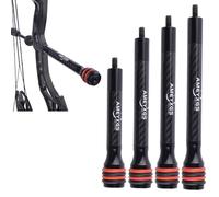 wolfman Stabilizzatore per Arco da tiro con L'Arco - Barra di bilanciamento in Fibra di Carbonio da 6/8/10/12 Pollici - Stabilizzatore Laterale per Arco Compound (Nero, 10)