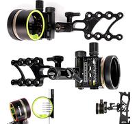 wolfman Tiro con L'Arco Mirino ad Arco Compound 5 Pin 0.019 "Fibra Ottica Micro Regolazione Mirino ad Arco Mirino da con Luce per Mano Destro Sinistro da (solo mirino, 6" Mirino)