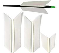wolfman Tiro con L'Arco Piume di Freccia Piume di Tacchino Naturale Impennata Ali Sinistra Diamante Bianco Palette per DIY Accessori per Freccia da Caccia 100 PZ (9 cm)