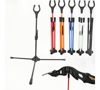 wolfman Tiro con L'Arco Supporto per Arco Ricurvo Supporto per Arco Lungo Supporto per Arco Pieghevole Portatile per Tiro al Bersaglio (Nero)