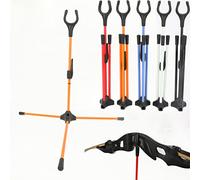 wolfman Tiro con L'Arco Supporto per Arco Ricurvo Supporto per Arco Lungo Supporto per Arco Pieghevole Portatile per Tiro al Bersaglio (Arancia)