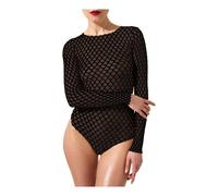 Wolford - Body Illusion in Rete di Velluto - - Tops - Donna - Nero - S