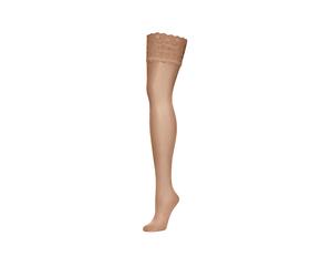 WOLFORD Calze Satin Touch 20 Stay-Up (gobi) beige | L