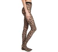 Wolford, Collant Leo, 20 denari, Chiaro Nero, motivo animalier, vedo non vedo (S)