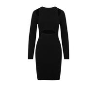 Wolford, ,Dresses ,Donna ,Nero ,M Abito Midi Nero a Coste Aw23