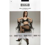 Wolford Fatal 15 DEN Collant Trasparenti Opachi Duo-Set 2 Pezzi Nero