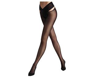 Wolford Individuale 12 Stay-Hip Collant, 10 denari, Nero, L Donna
